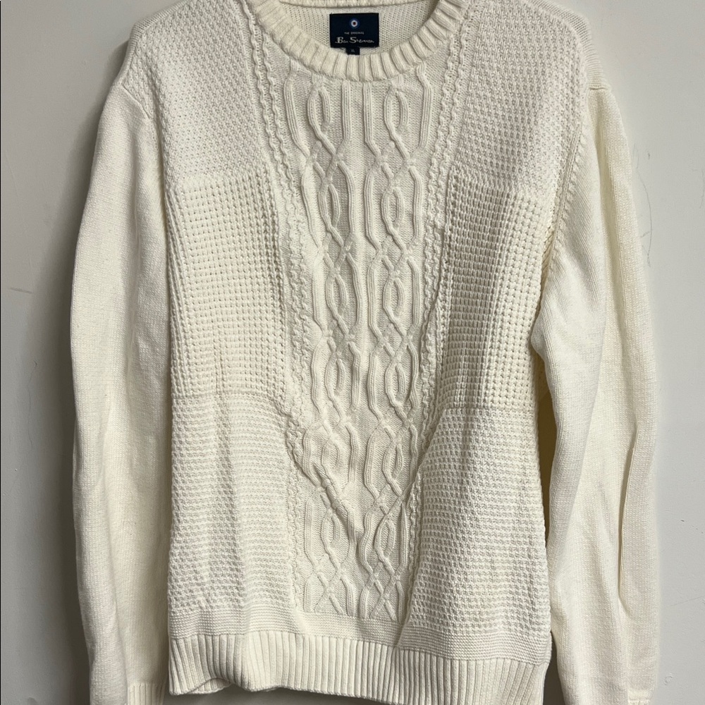 Ben Sherman Off-White Knit Sweater